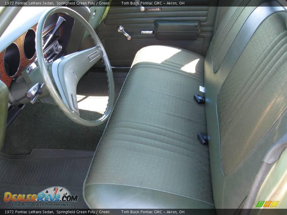 Green Interior - 1972 Pontiac LeMans Sedan Photo #12