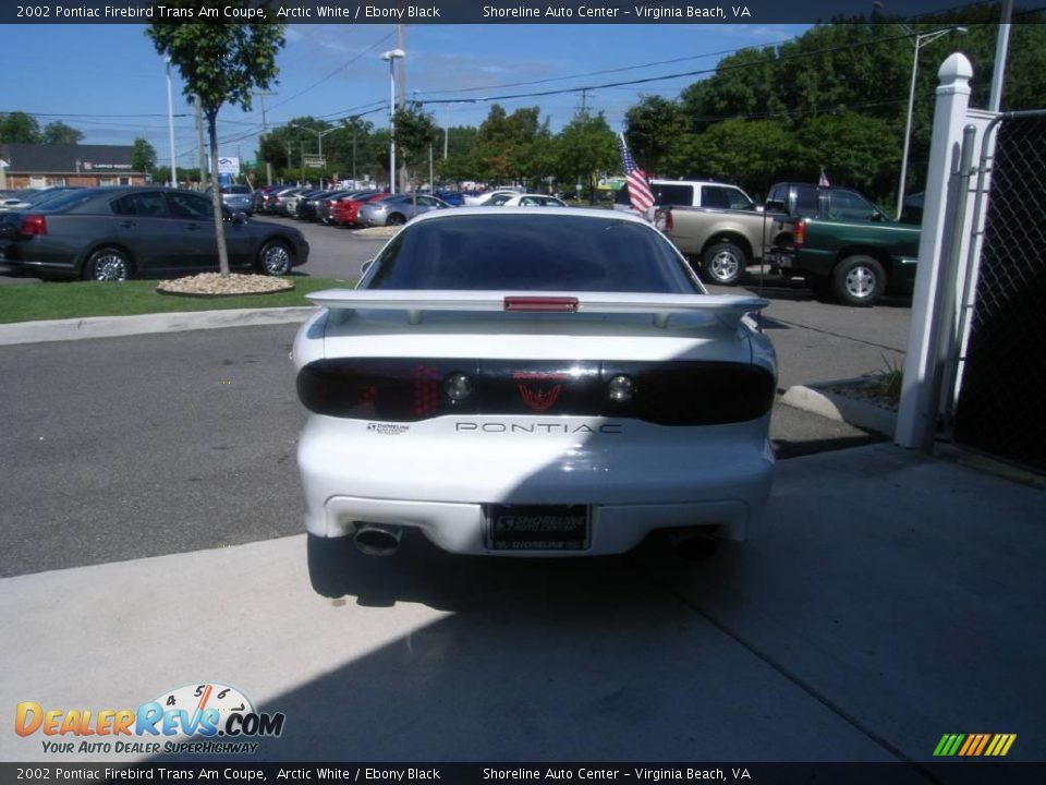 2002 Pontiac Firebird Trans Am Coupe Arctic White / Ebony Black Photo #5