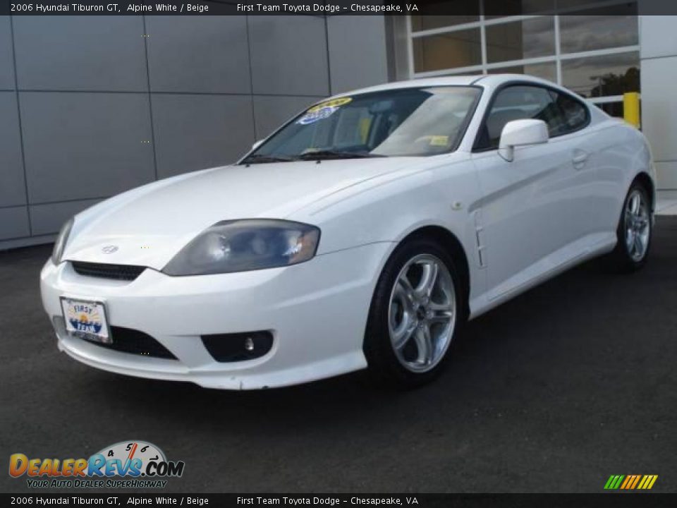 2006 Hyundai Tiburon GT Alpine White / Beige Photo #1