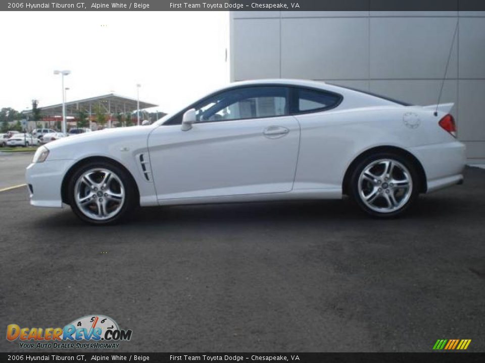 2006 Hyundai Tiburon GT Alpine White / Beige Photo #2
