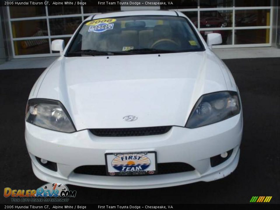 2006 Hyundai Tiburon GT Alpine White / Beige Photo #8