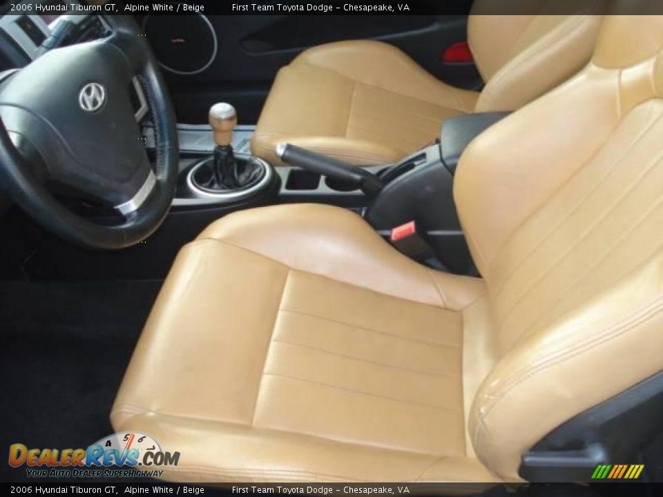 2006 Hyundai Tiburon GT Alpine White / Beige Photo #9