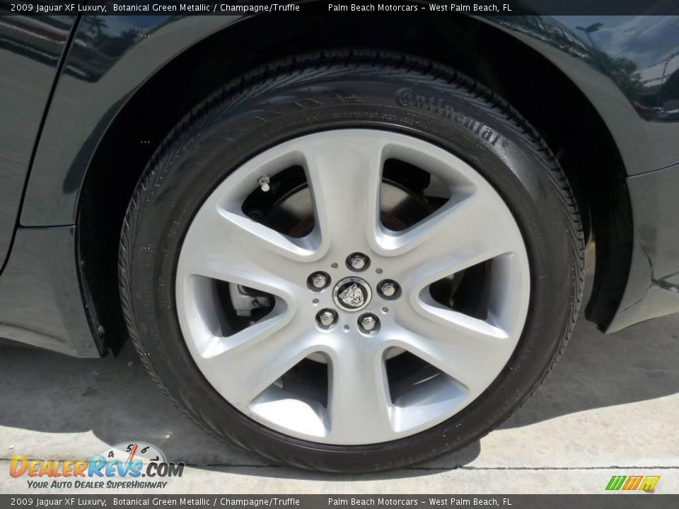 2009 Jaguar XF Luxury Botanical Green Metallic / Champagne/Truffle Photo #7