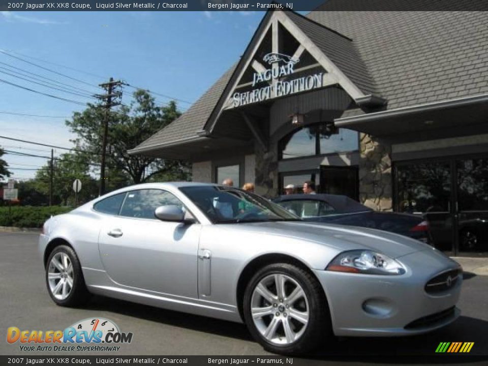 2007 Jaguar XK XK8 Coupe Liquid Silver Metallic / Charcoal Photo #1
