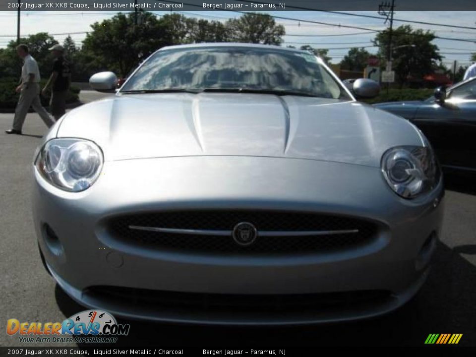 2007 Jaguar XK XK8 Coupe Liquid Silver Metallic / Charcoal Photo #2