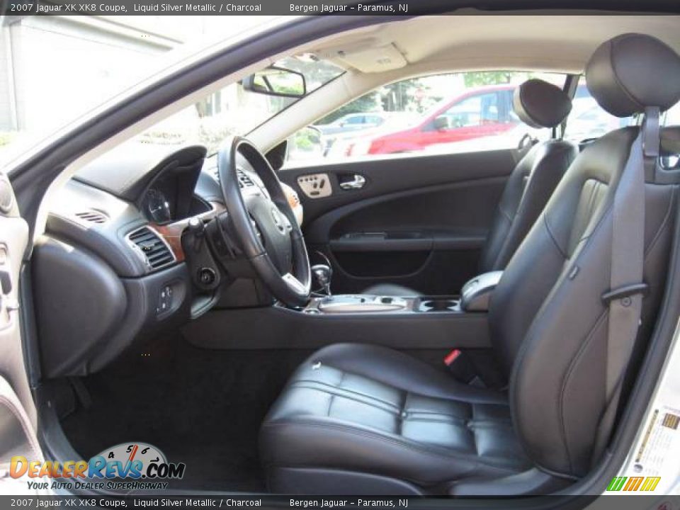 2007 Jaguar XK XK8 Coupe Liquid Silver Metallic / Charcoal Photo #7