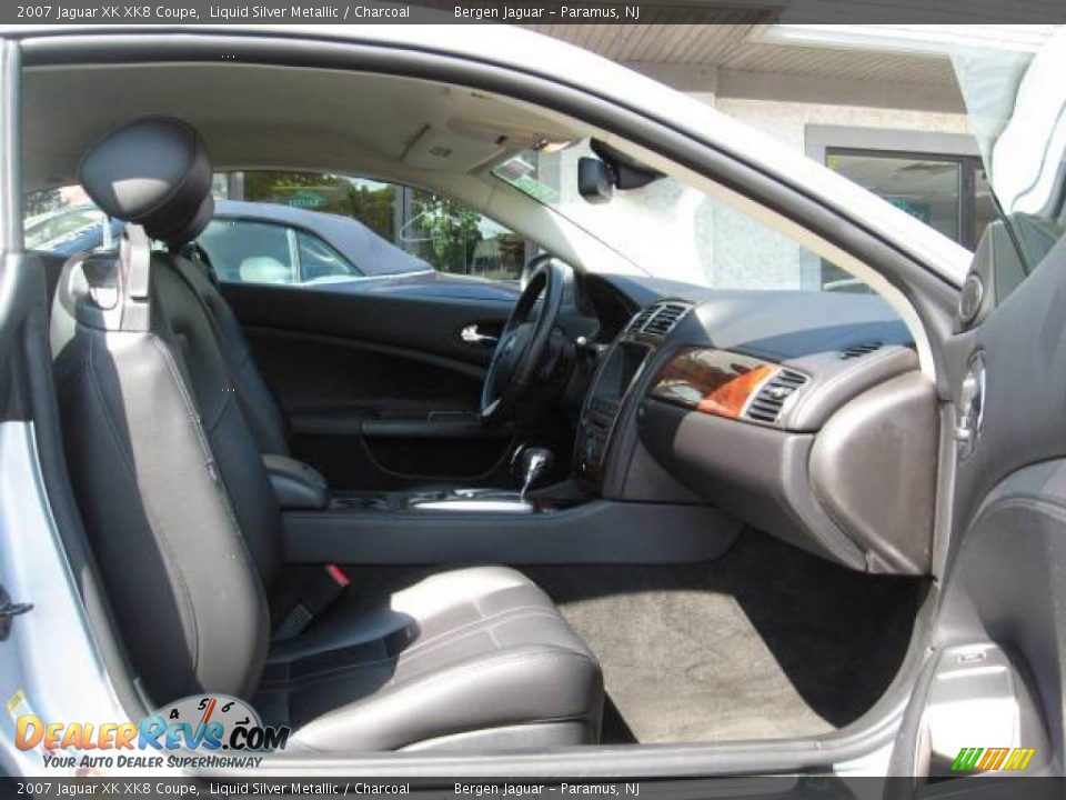 2007 Jaguar XK XK8 Coupe Liquid Silver Metallic / Charcoal Photo #8