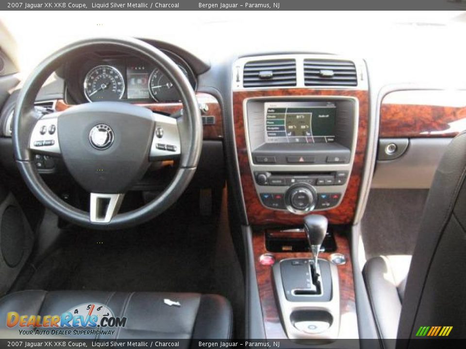 2007 Jaguar XK XK8 Coupe Liquid Silver Metallic / Charcoal Photo #9