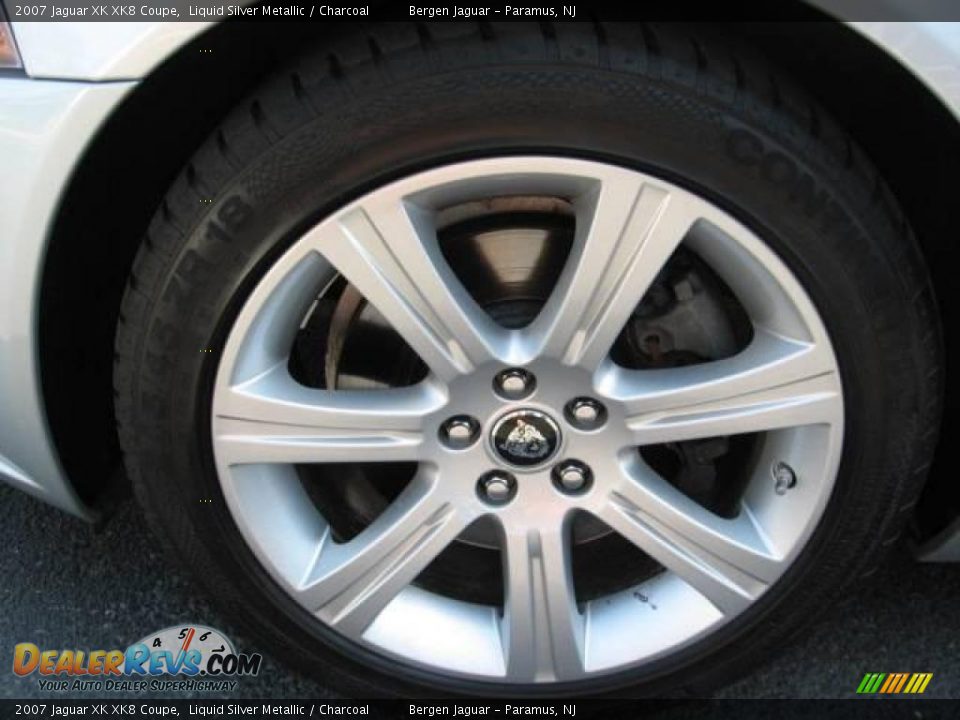 2007 Jaguar XK XK8 Coupe Liquid Silver Metallic / Charcoal Photo #14