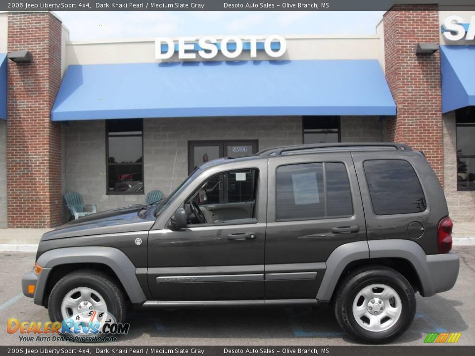 2006 Jeep Liberty Sport 4x4 Dark Khaki Pearl / Medium Slate Gray Photo #1