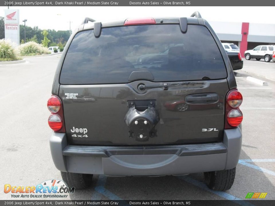 2006 Jeep Liberty Sport 4x4 Dark Khaki Pearl / Medium Slate Gray Photo #7