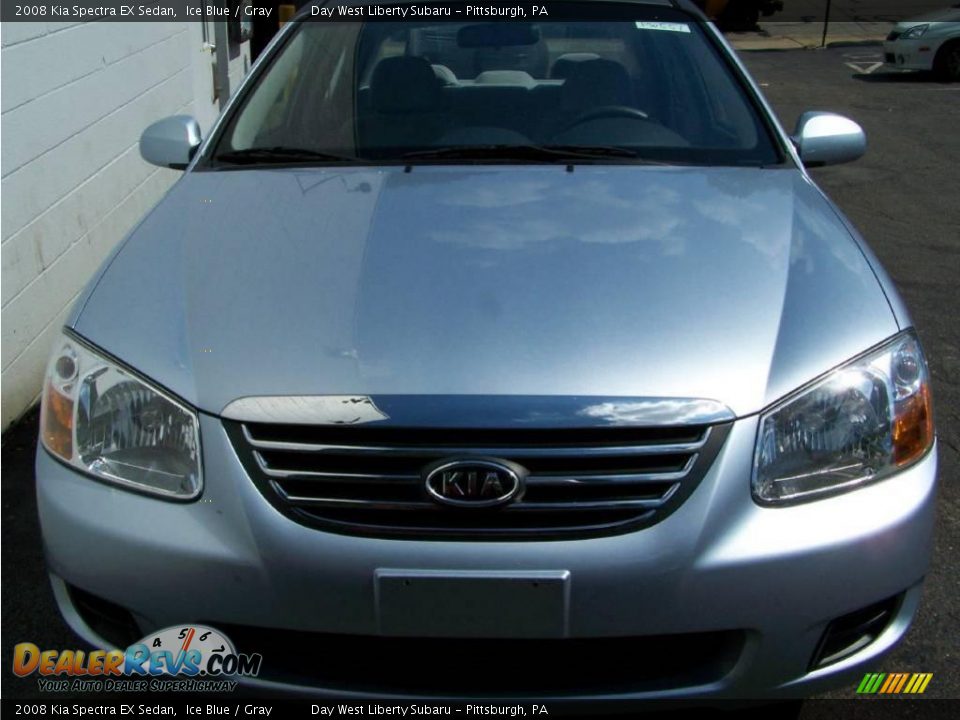 2008 Kia Spectra EX Sedan Ice Blue / Gray Photo #2