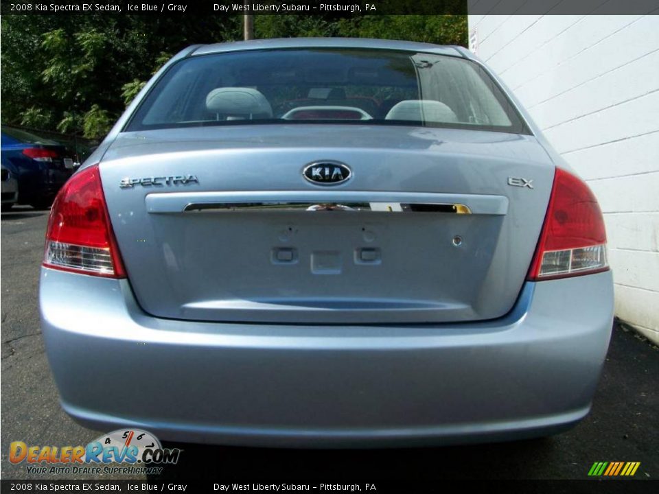 2008 Kia Spectra EX Sedan Ice Blue / Gray Photo #6