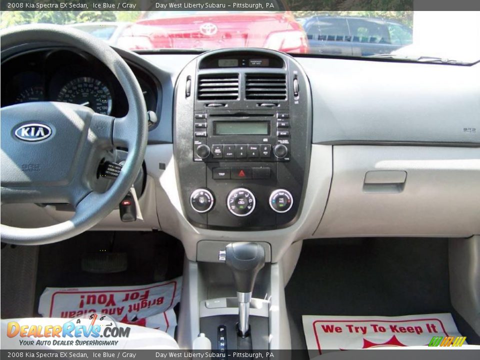 2008 Kia Spectra EX Sedan Ice Blue / Gray Photo #11