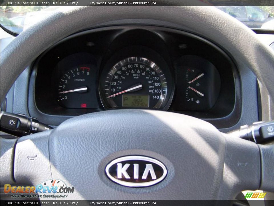 2008 Kia Spectra EX Sedan Ice Blue / Gray Photo #14