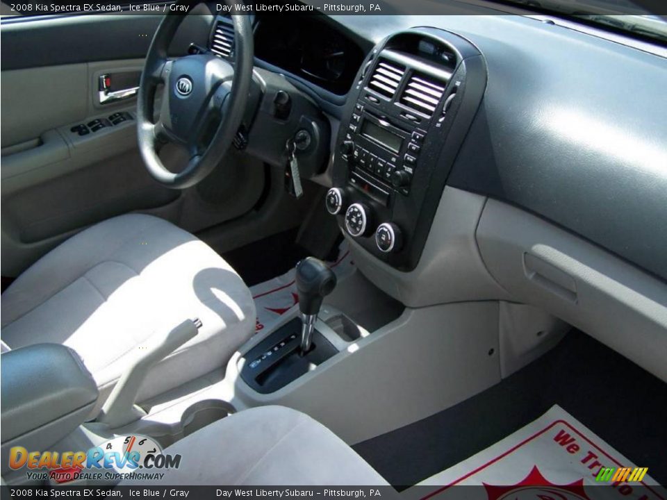 2008 Kia Spectra EX Sedan Ice Blue / Gray Photo #16