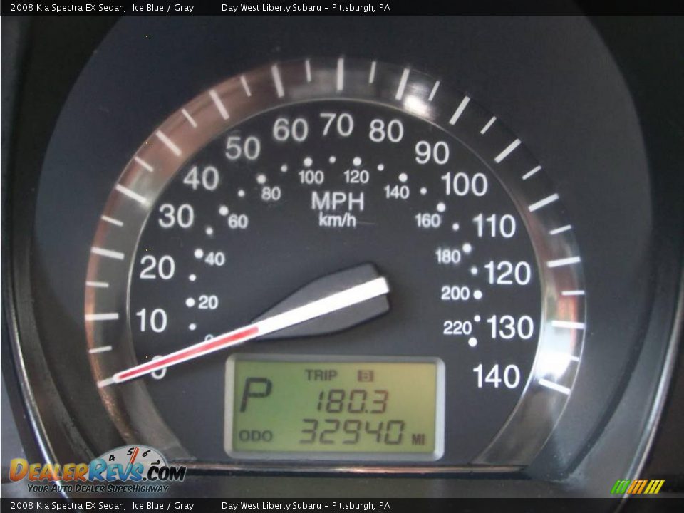 2008 Kia Spectra EX Sedan Ice Blue / Gray Photo #18