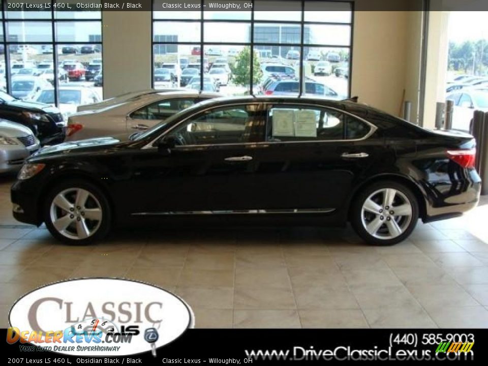 2007 Lexus LS 460 L Obsidian Black / Black Photo #1
