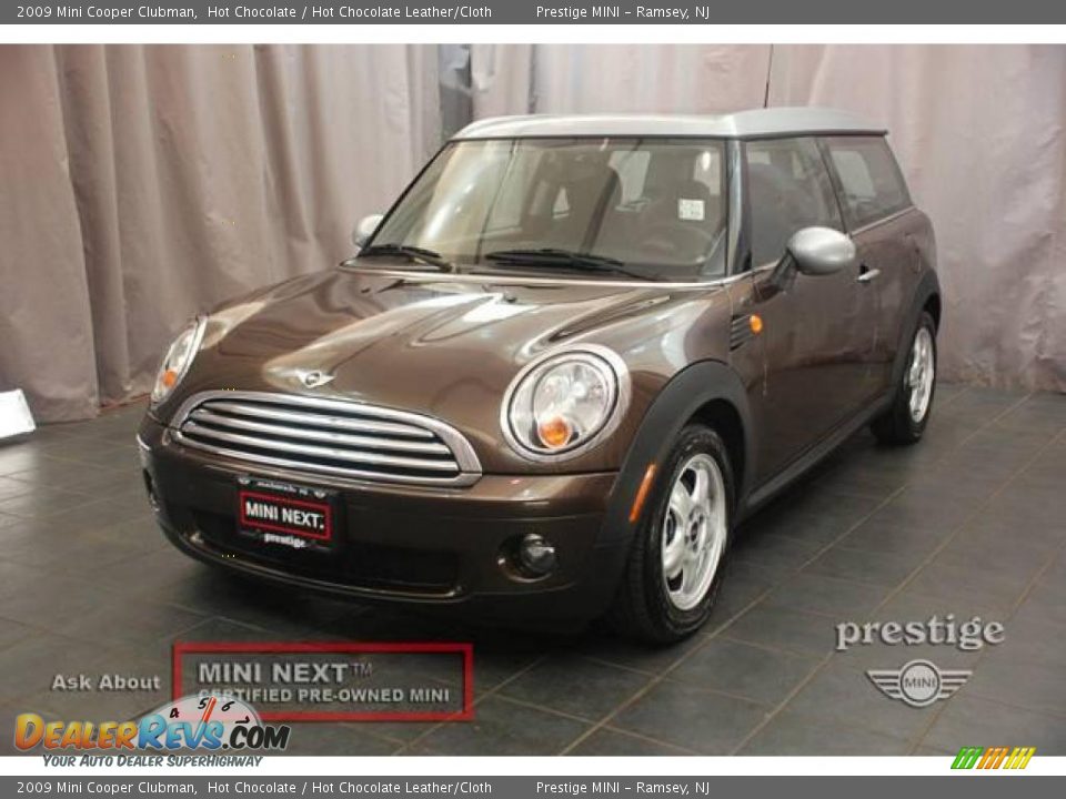 2009 Mini Cooper Clubman Hot Chocolate / Hot Chocolate Leather/Cloth Photo #1