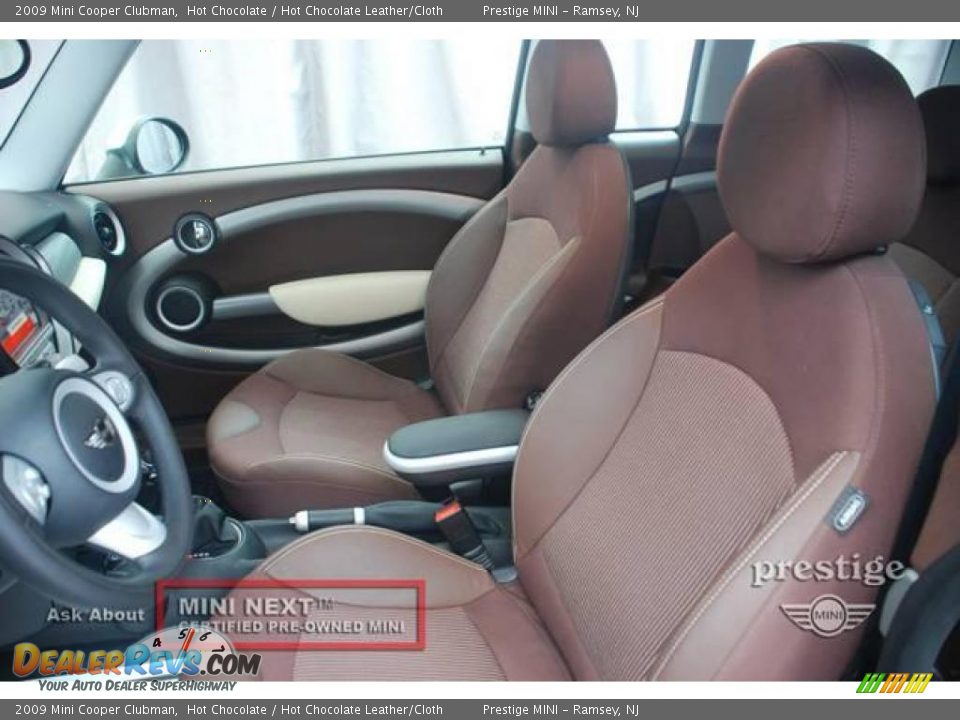 2009 Mini Cooper Clubman Hot Chocolate / Hot Chocolate Leather/Cloth Photo #4