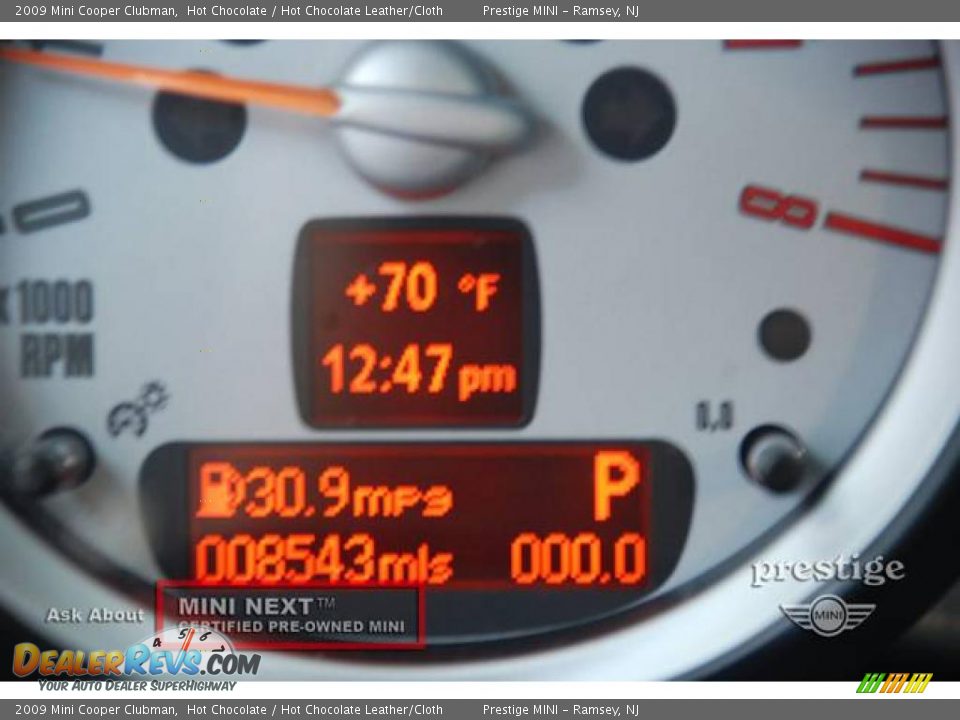 2009 Mini Cooper Clubman Hot Chocolate / Hot Chocolate Leather/Cloth Photo #6