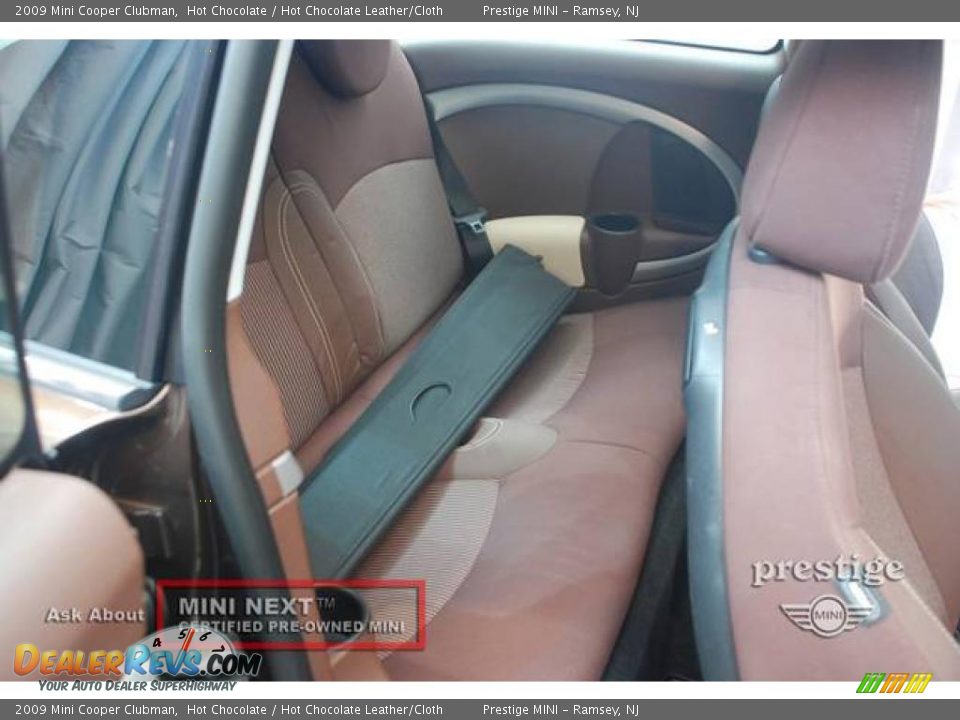 2009 Mini Cooper Clubman Hot Chocolate / Hot Chocolate Leather/Cloth Photo #10