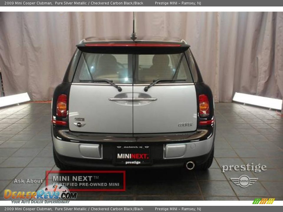 2009 Mini Cooper Clubman Pure Silver Metallic / Checkered Carbon Black/Black Photo #2