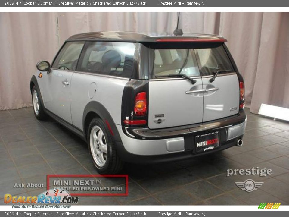 2009 Mini Cooper Clubman Pure Silver Metallic / Checkered Carbon Black/Black Photo #3