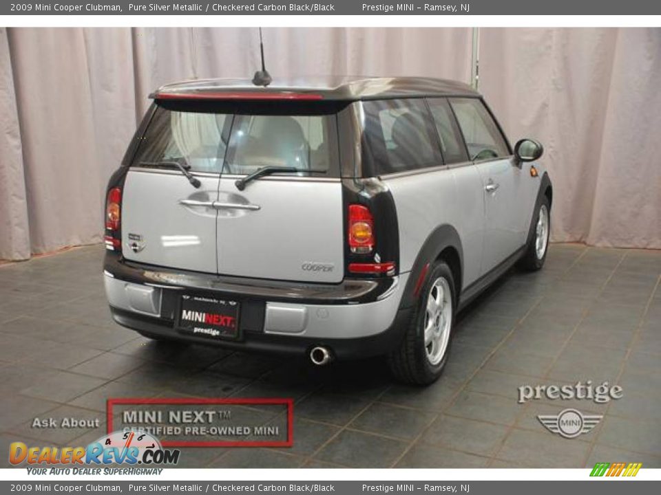 2009 Mini Cooper Clubman Pure Silver Metallic / Checkered Carbon Black/Black Photo #4