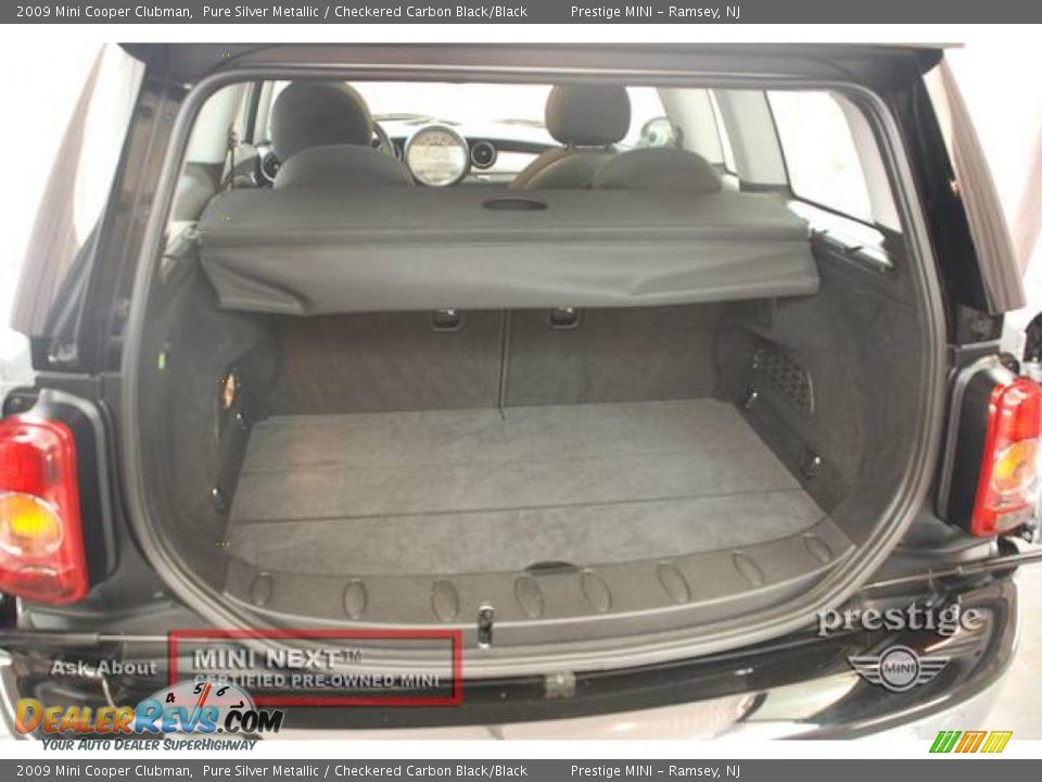 2009 Mini Cooper Clubman Pure Silver Metallic / Checkered Carbon Black/Black Photo #8