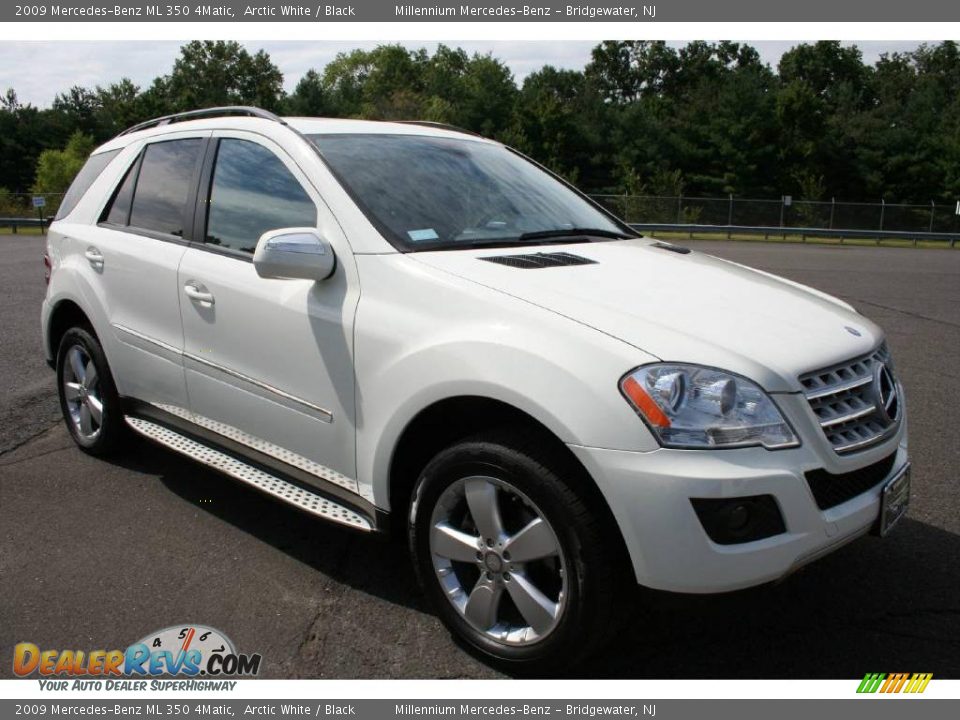 2009 Mercedes-Benz ML 350 4Matic Arctic White / Black Photo #3