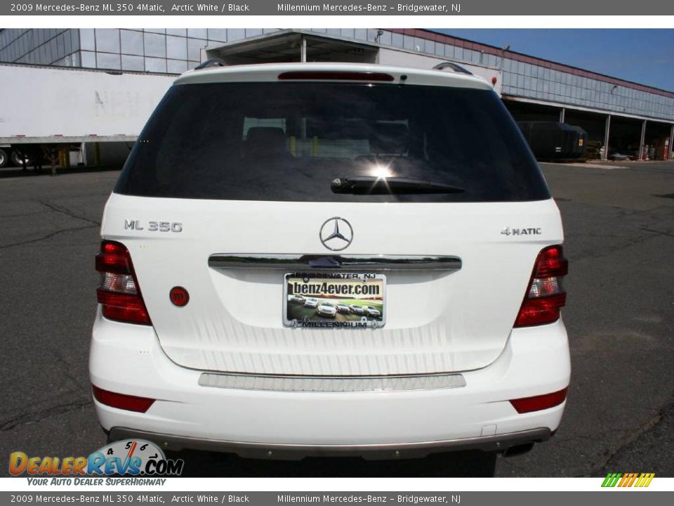 2009 Mercedes-Benz ML 350 4Matic Arctic White / Black Photo #6