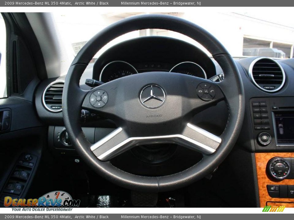 2009 Mercedes-Benz ML 350 4Matic Arctic White / Black Photo #14