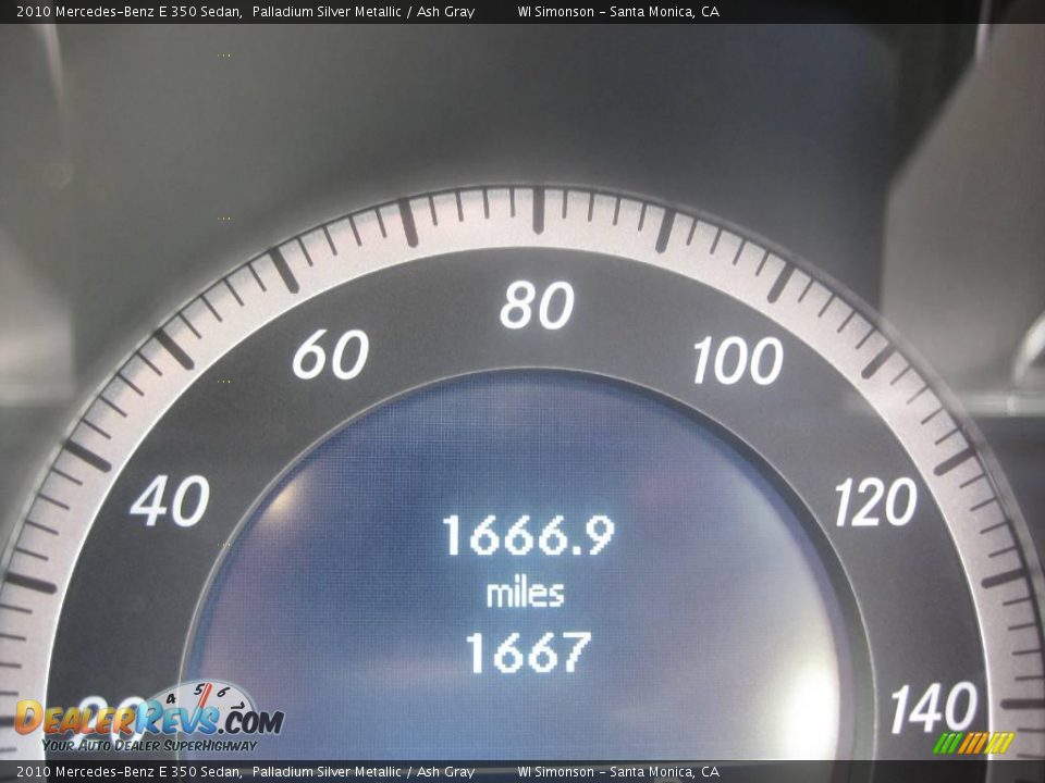 2010 Mercedes-Benz E 350 Sedan Palladium Silver Metallic / Ash Gray Photo #9