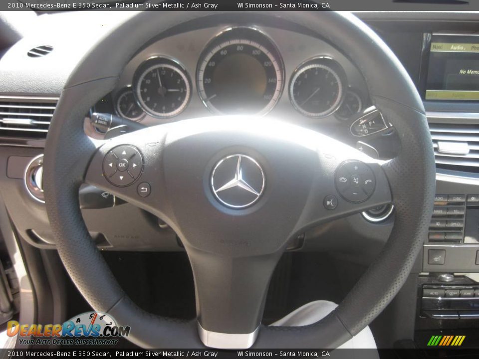 2010 Mercedes-Benz E 350 Sedan Palladium Silver Metallic / Ash Gray Photo #16
