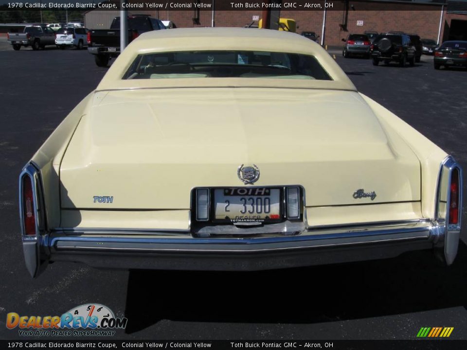 1978 Cadillac Eldorado Biarritz Coupe Colonial Yellow / Colonial Yellow Photo #8