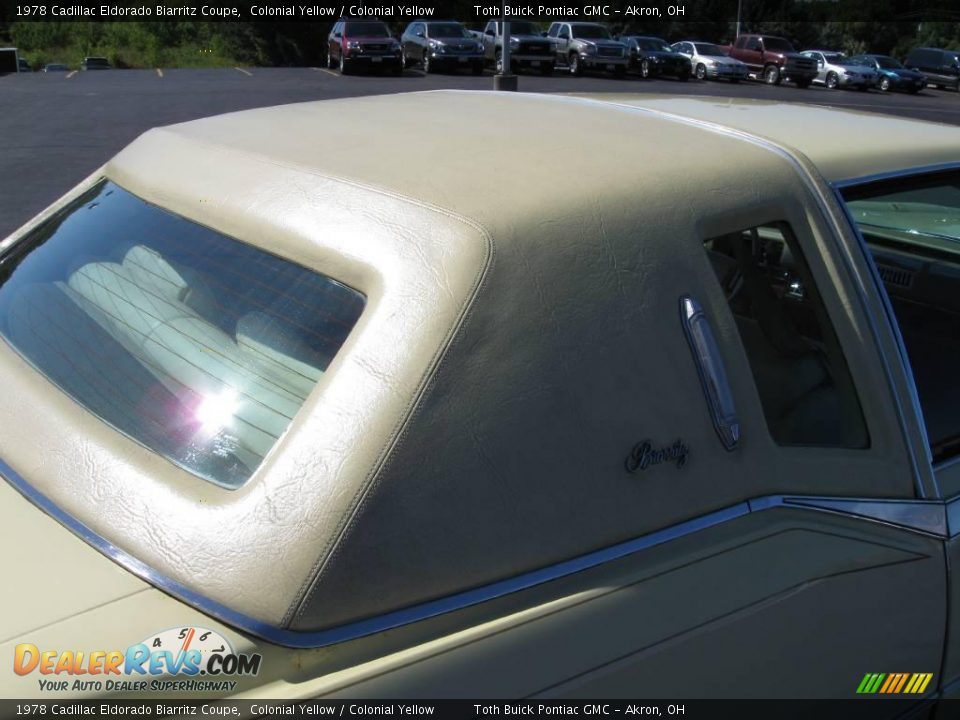 1978 Cadillac Eldorado Biarritz Coupe Colonial Yellow / Colonial Yellow Photo #10