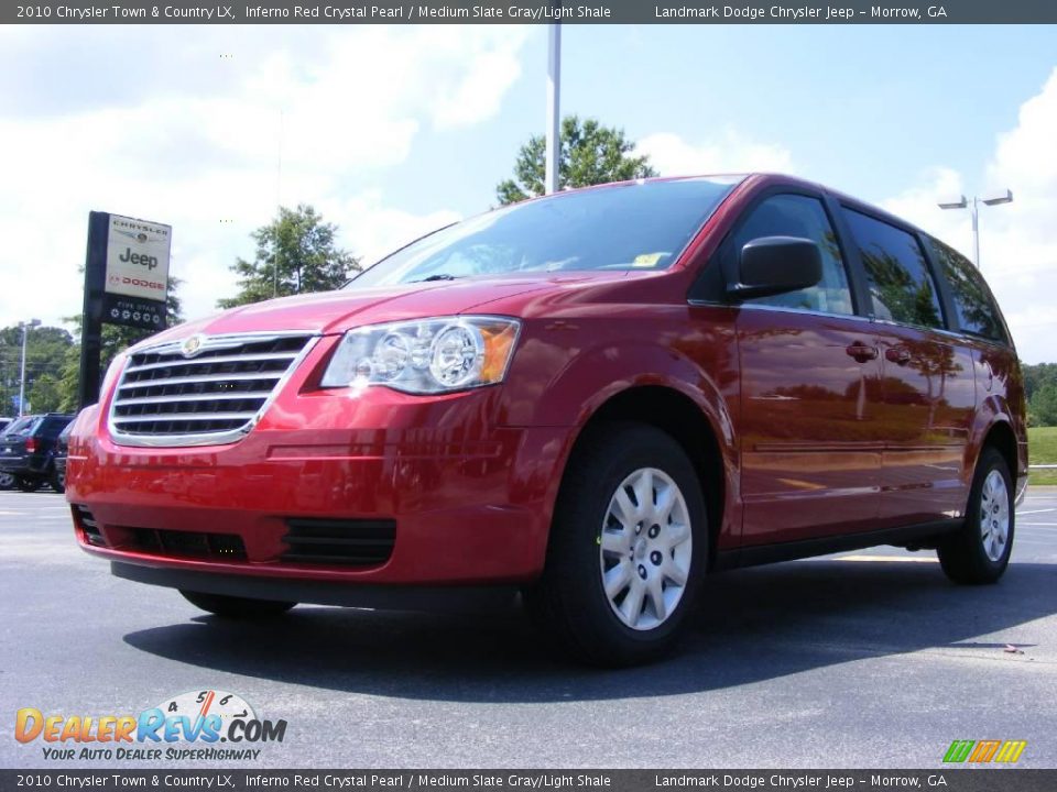 2010 Chrysler Town & Country LX Inferno Red Crystal Pearl / Medium Slate Gray/Light Shale Photo #1