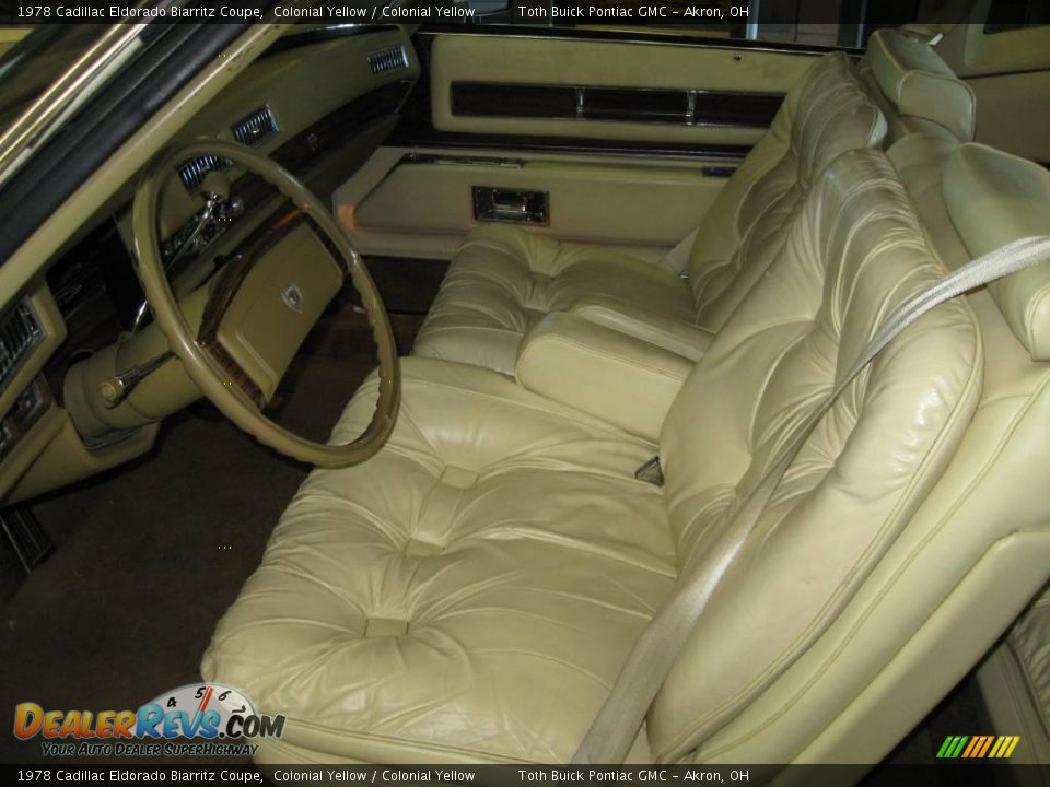 1978 Cadillac Eldorado Biarritz Coupe Colonial Yellow / Colonial Yellow Photo #13