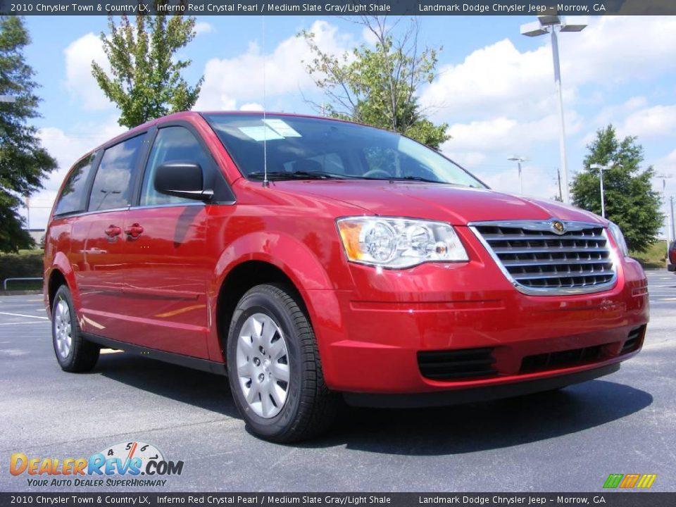 2010 Chrysler Town & Country LX Inferno Red Crystal Pearl / Medium Slate Gray/Light Shale Photo #4