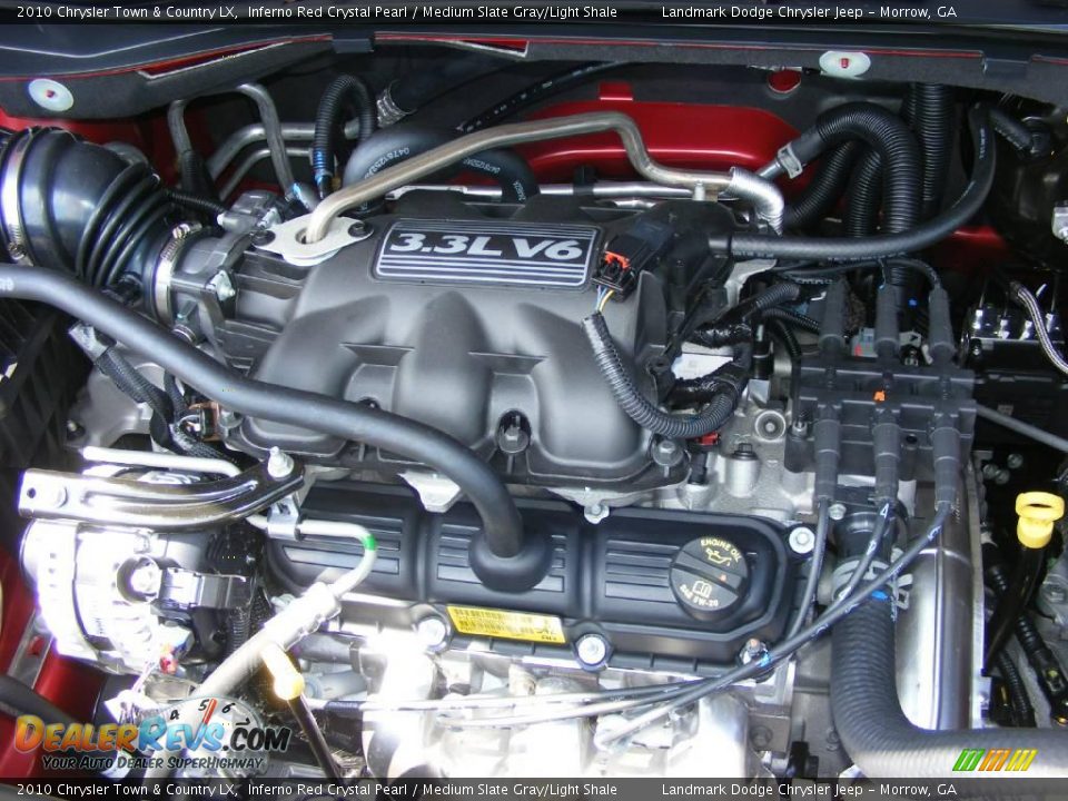 2010 Chrysler Town & Country LX Inferno Red Crystal Pearl / Medium Slate Gray/Light Shale Photo #13