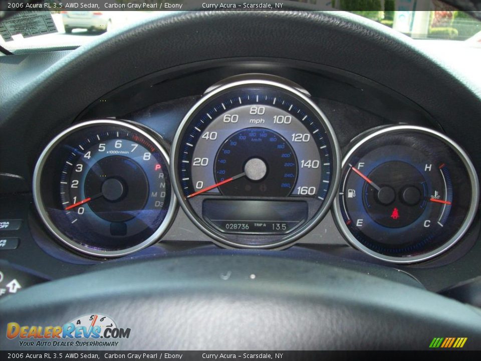 2006 Acura RL 3.5 AWD Sedan Carbon Gray Pearl / Ebony Photo #16
