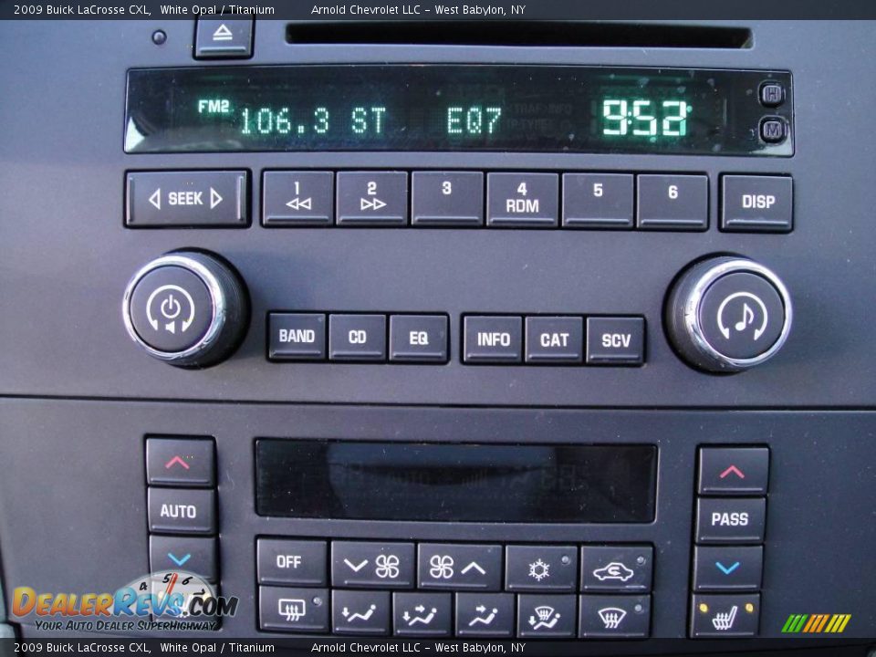 2009 Buick LaCrosse CXL White Opal / Titanium Photo #13