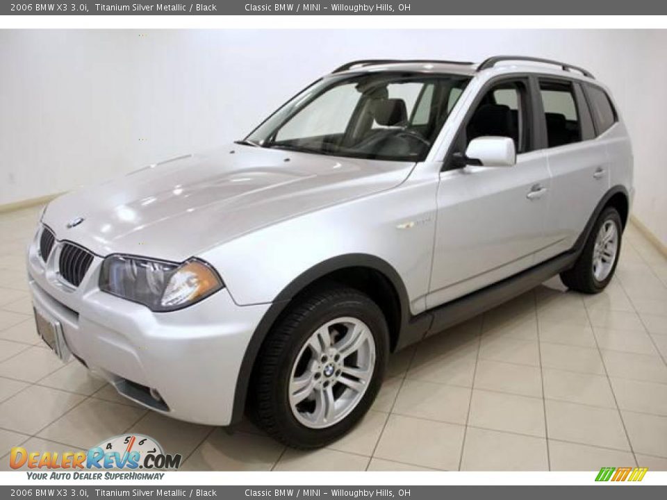 2006 BMW X3 3.0i Titanium Silver Metallic / Black Photo #3