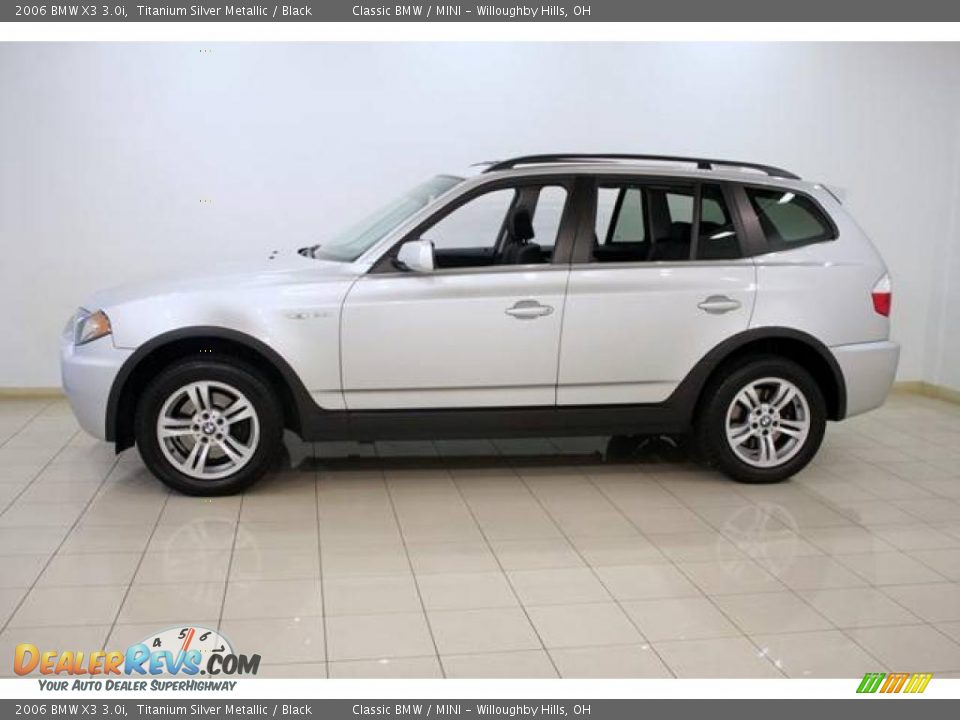 2006 BMW X3 3.0i Titanium Silver Metallic / Black Photo #4