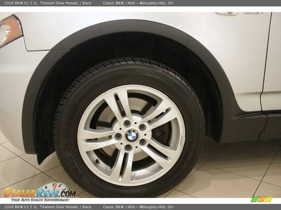 2006 BMW X3 3.0i Titanium Silver Metallic / Black Photo #22