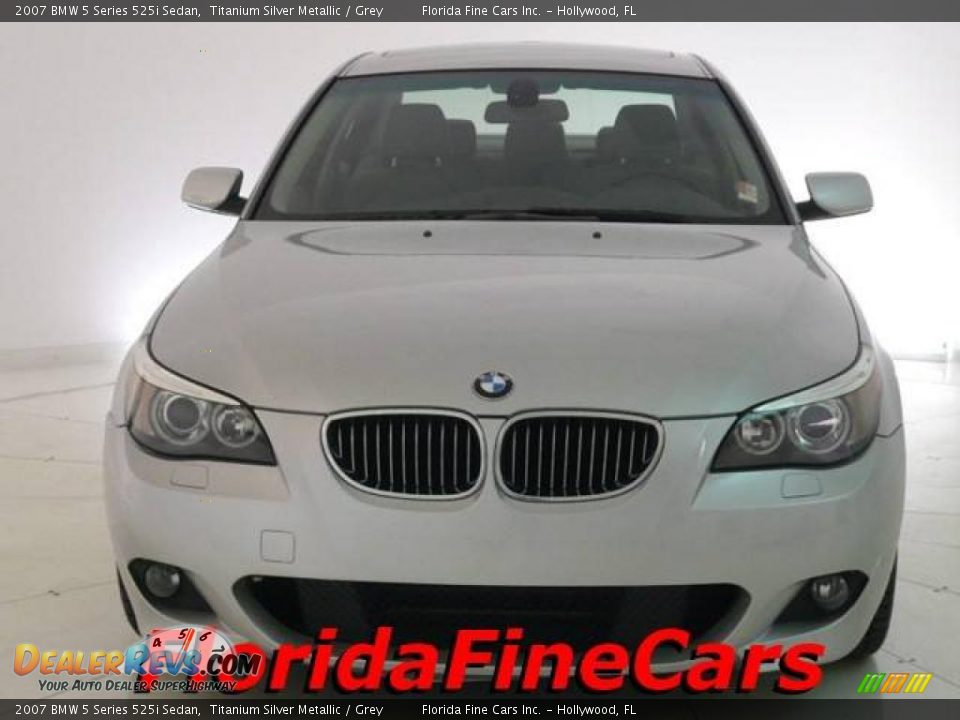2007 BMW 5 Series 525i Sedan Titanium Silver Metallic / Grey Photo #5