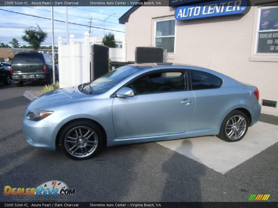 2006 Scion tC Azure Pearl / Dark Charcoal Photo #3