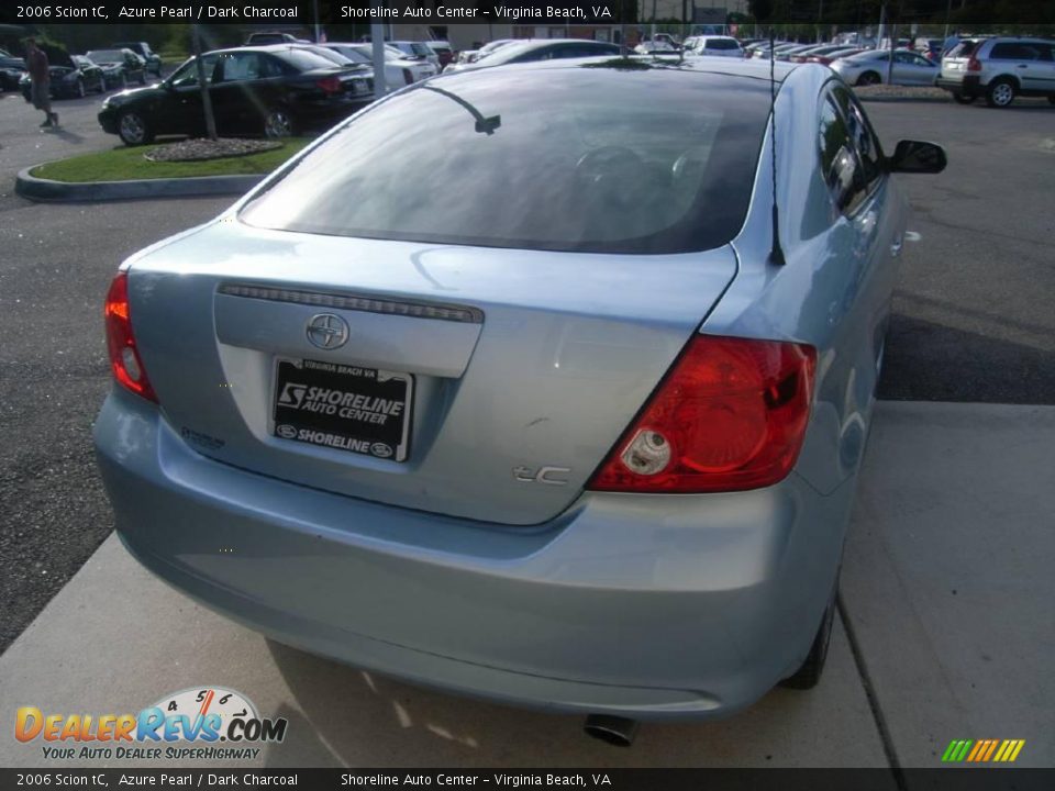2006 Scion tC Azure Pearl / Dark Charcoal Photo #4