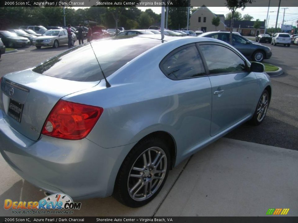 2006 Scion tC Azure Pearl / Dark Charcoal Photo #5